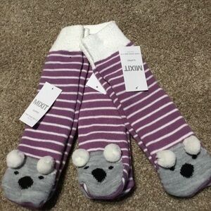 🆕3pair-Slipper sock bear